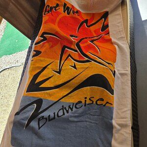 Vintage Budweiser ' Get Wet ' Beach Towel 58'' x 32''